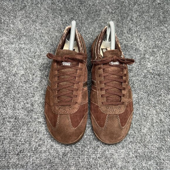 Vans Dabney Shoes Women's Size 8 Brown Suede Corduroy Low Lace Y2K Retro Sneaker - Picture 3 of 16